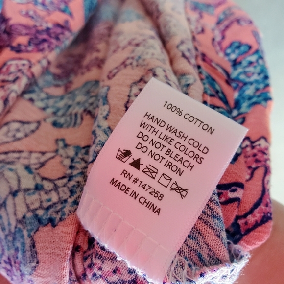 NWT Simply Southern Seahorse Pattern Maxi Dress Size Medium Pink Blue - Picture 9 of 15